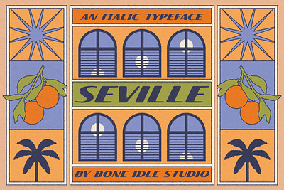Seville Typeface bold typeface font hand drawn type italic italic type lettering type typeface uppercase