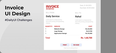 Daily UI 046/100 - Invoice app design figma graphic design ui ux vector
