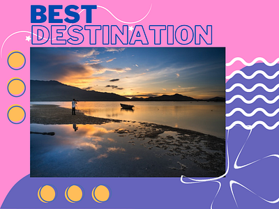 Template for Best Destination beach best summer branding design graphic design illustration marketing promotion promotion destination vector