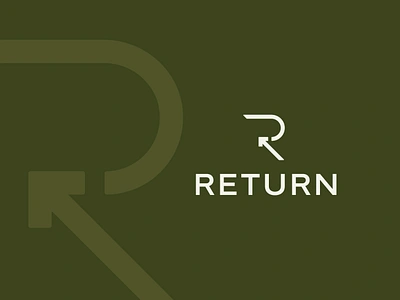 Return - Organic Supplements Logo Design #2 abstract arrow arrow logo backward backward logo brand identity letter letter r letter r logo letters logo logo design modern r return return logo