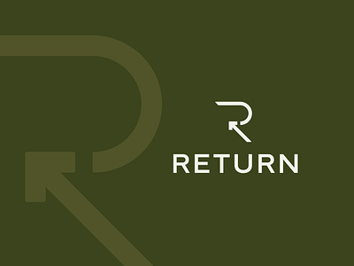 Return - Organic Supplements Logo Design #2 abstract arrow arrow logo backward backward logo brand identity letter letter r letter r logo letters logo logo design modern r return return logo