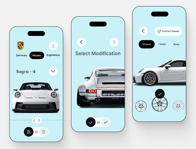 Porsche 911 Targa 4S configurator website automotive configurator design digitaldesign graphic design interface mobileapp ui userexperience userinterface ux webdesign