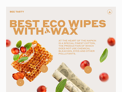 Website to Eco-Friendly Food Wraps bee creative design eco food light russia shop ui wax web website wraps