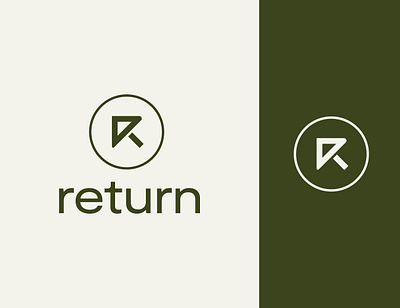 Return - Organic Supplements Logo Design #3 abstract arrow arrow logo brand identity letter letter r letter r logo letters logo logo design modern r return return logo