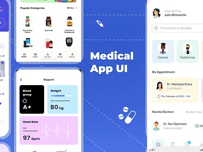 Medical Mobile App UI app branding design productdesign ui ux