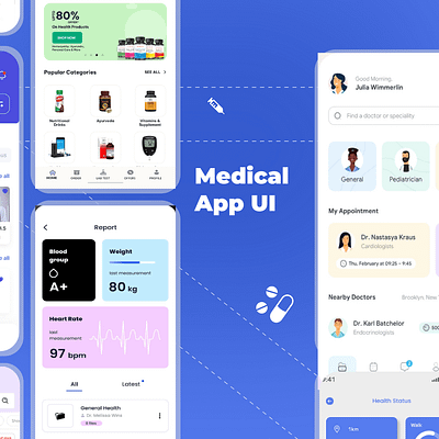 Medical Mobile App UI app branding design productdesign ui ux