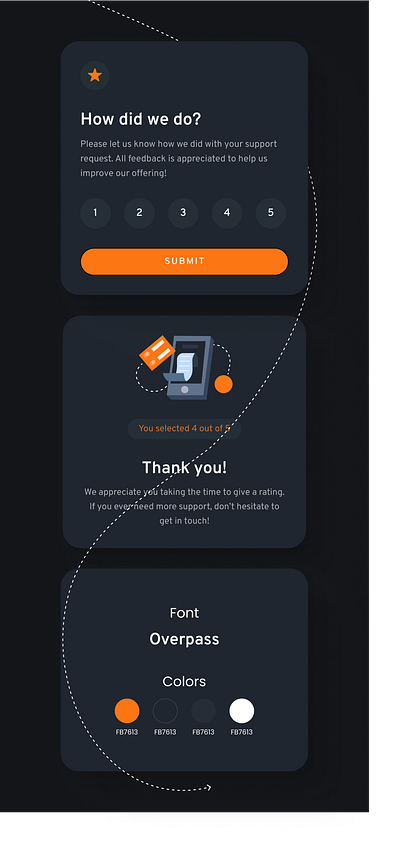 Interactive rating component componet design figma graphic design ui