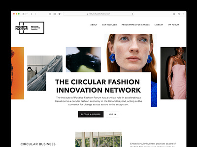 Institute of Positive Fashion black fashion minimalism web website
