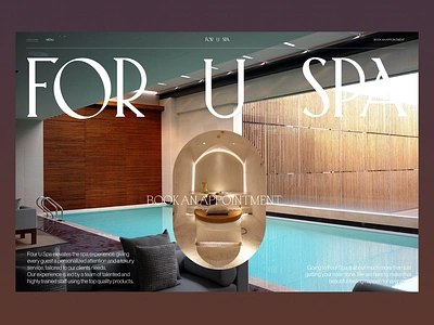 For U Spa branding design spa website typography ui website