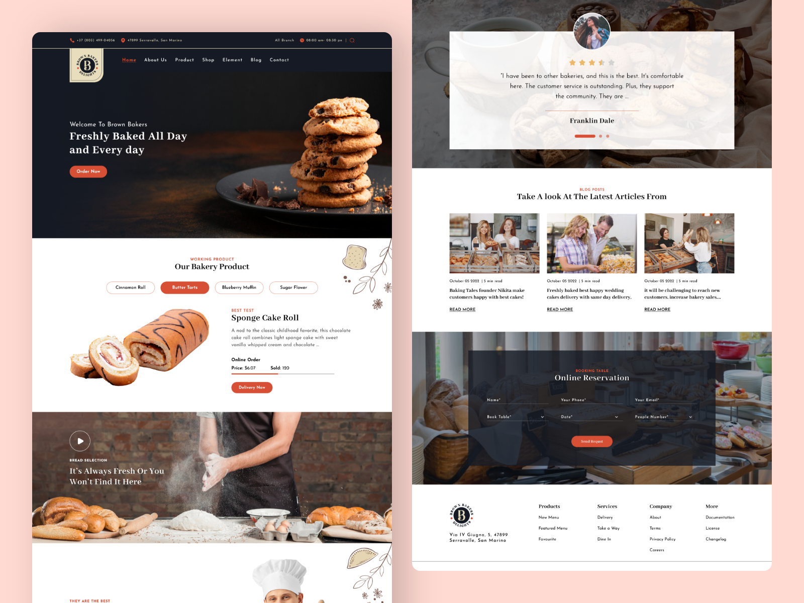 Bakers Bunch Website by Juli on Dribbble