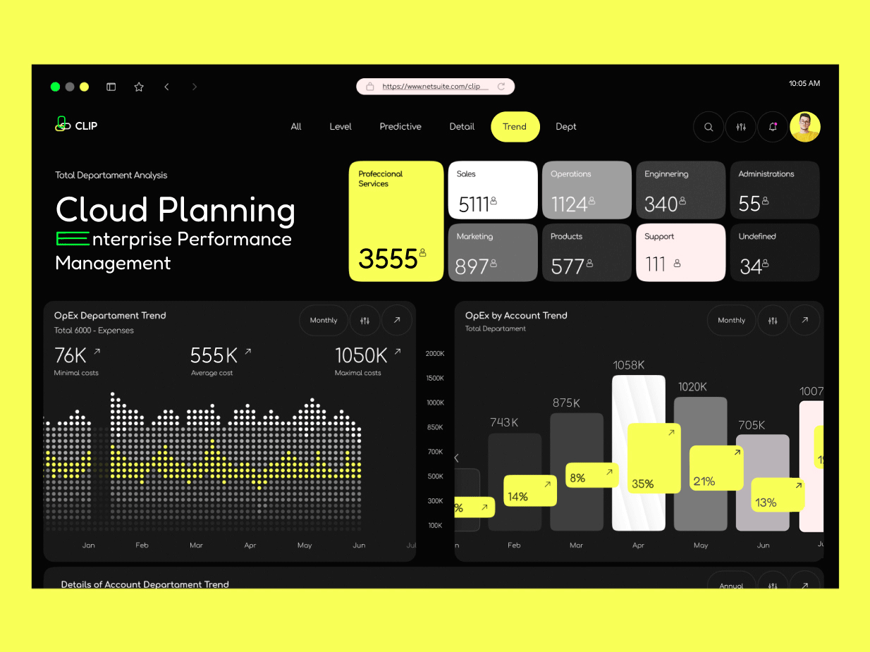 Clip. Cloud Planning Enterprise Performance Management animation branding design graphic design illustration logo prototyping ui ux vector