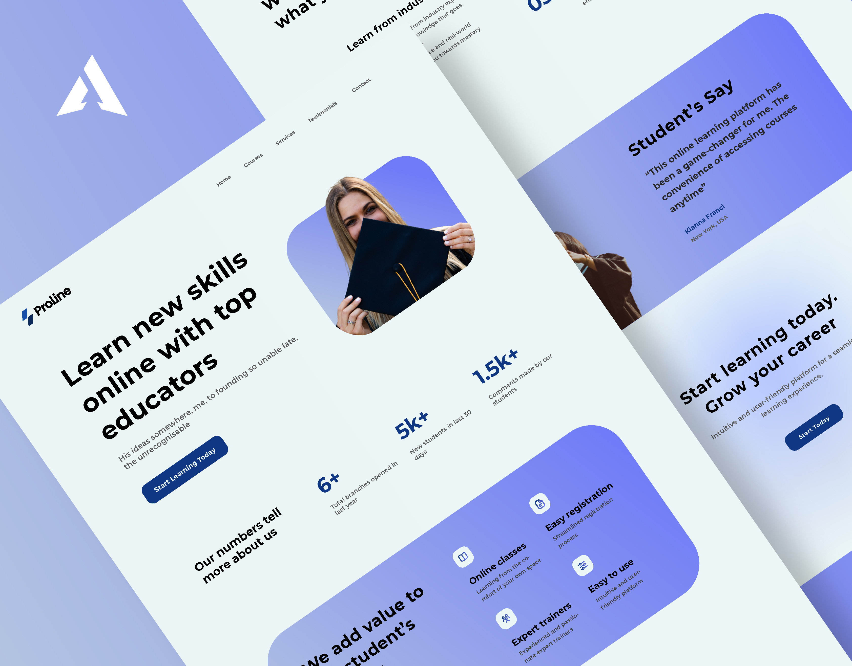 Proline | Startup Landing Page Design beautiful design brand identity branding figma graphic design graphic designer illustration interaction design interface design logo design mockups product design startup brand startup website ui ui ux design user experience design user interface design web design webflow