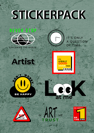 Creative stickerpack adobe illustrator creative design graphic design humor line sticker vector