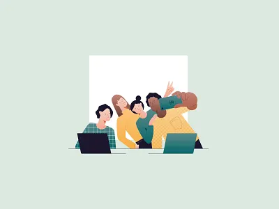 Illustrating the five core values of digital agency TreeHouse branding digital agency freelance designer freelance illustrator illustration illustrator rotterdam the netherlands