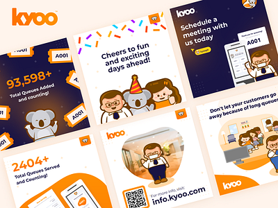 Social Media Template Designs for Kyoo PH graphic design illustration social media templates