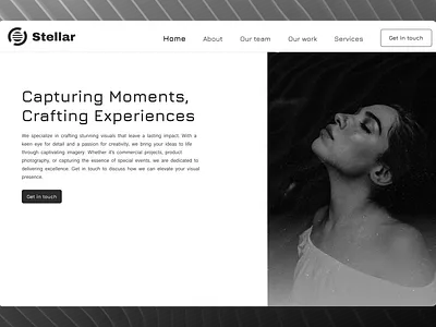 Photography Website | Landing Page ui web design