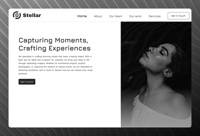 Photography Website | Landing Page ui web design