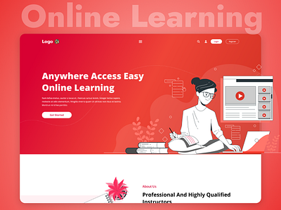 Online Learning System 📚 design online learning ui ui website