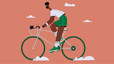 Cycling illustrations / style frames 2d adobe illustrator character characterdesign characters cute design flat graphic design illustration modern motion graphics people simple vector