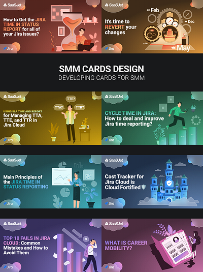 SMM CARDS design design graphic design illustration smm