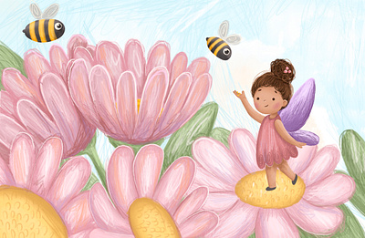 Flower Fairy book childrens fairy handdrawn illustration kidlit picture book procreate