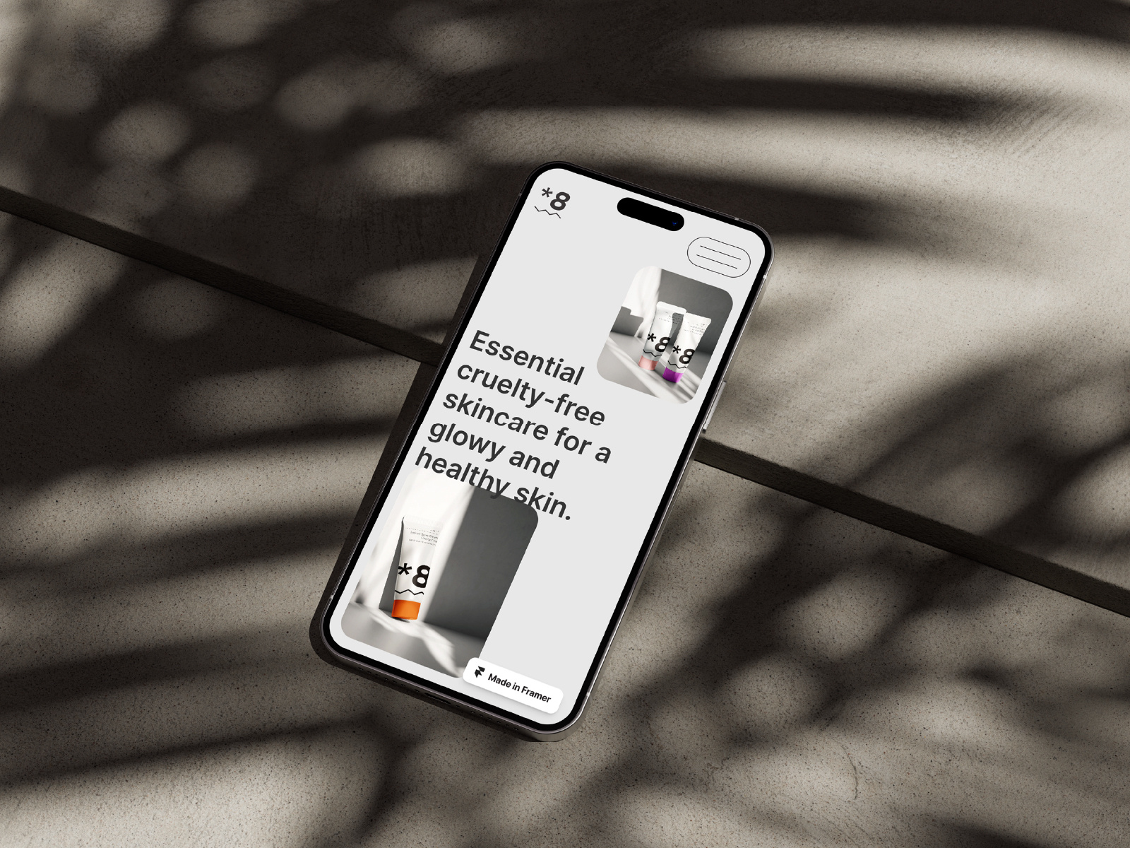 At Eight Framer Template ateight branding craftwork design desktop ecommerce framer landing logo marketplace mobile tablet template thewall web website