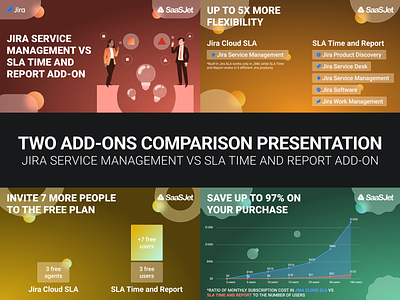 two add-ons comparison presentation app comparison design graphic design illustration presentation typography