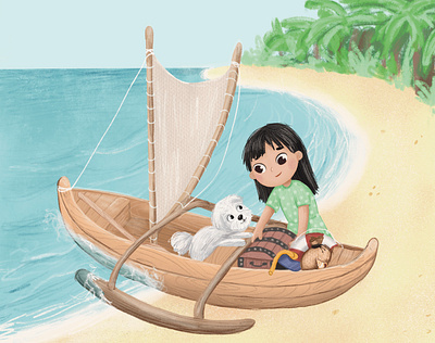 Zoe and Snowball art book childrens handdrawn illustration kidlit kids picture