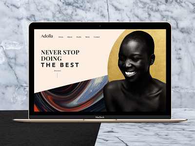 Presentation Page, Adolla Studio branding design fashion graphic design homepage minimalism photography presentation showcase typography ui ux
