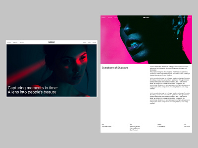 Project & About Page branding design graphic design header layout minimalism presentation studio typography ui ux