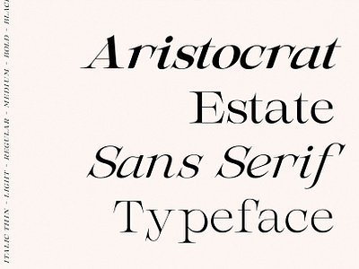 AristocratEstate – Luxury Serif Type advertising business classy fancy hipster luxury magazine nostalgic poster premium professional retro serif timeless typeface vintage