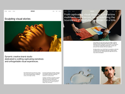 Home Page design header homepage layout minimalsim space studio ui ux webdesign white