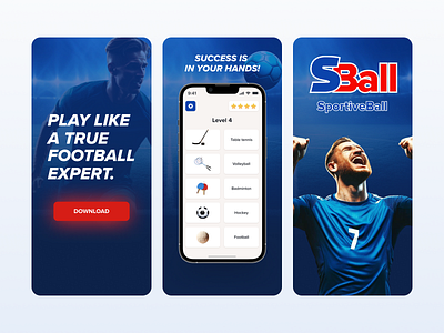 SportiveBall-App Store screenshots app store app store screenshots application ball design game ios play play market sport ui uiux