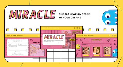 Miracle - Jewelry Store | Website Design 80s 90s app branding design figma graphic design illustration jewelry logo miracle prototyping retro ring stickers ui ui ux ui ux design ux vector