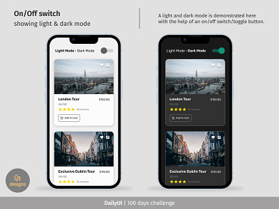 On/Off Switch (Light & Dark Mode) daily designs daily ui daily ui ux dailyui dailyui challenge dailyuichallenge dailyuiux design designuiux onoff onoff switch toggle onoff toggle button toggle toggle buttons toggle switch toggle swtiches ui uiux