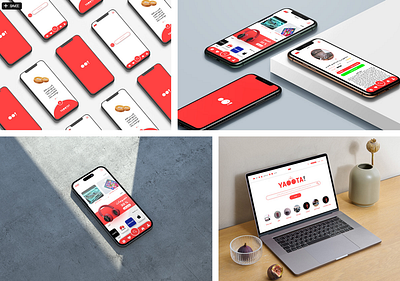 Yaoota UI/UX Redesign - unioffical design thinking eccomerce logo mobile product design red redesign ui user expiance user interface userexperience ux web design
