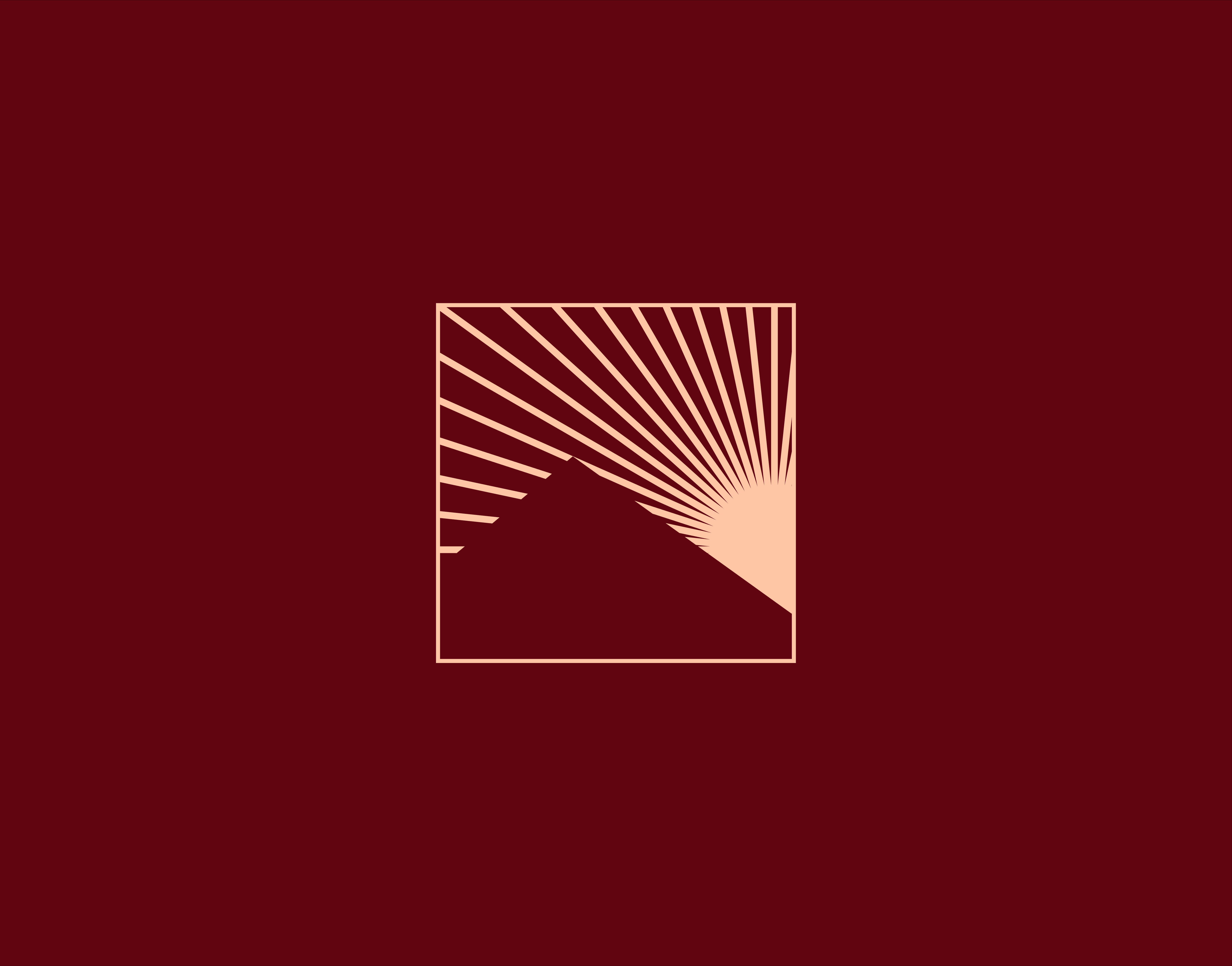 Sunset logo mark line lines modern mount mountain pictorial logomark sun sun rays sunlight sunset sunset mark