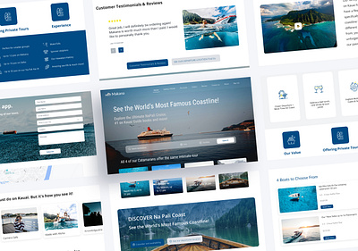 Cruise tourism - Travel website app branding landing tourism ui ux website