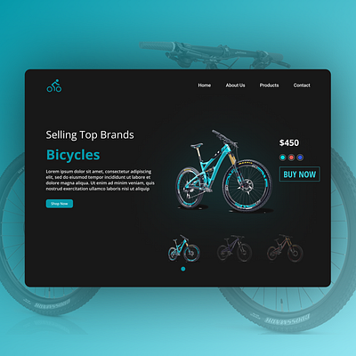 Bicycle Landing Page app design design figma landing page landing page design prototyping ui ui ux ui ux design user interface ux website