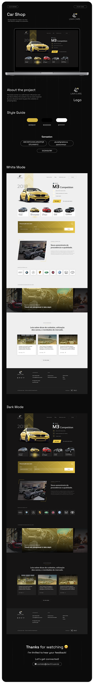 Lima Cars - Car Shop Website Design UX/UI design ui user interface ux web design website
