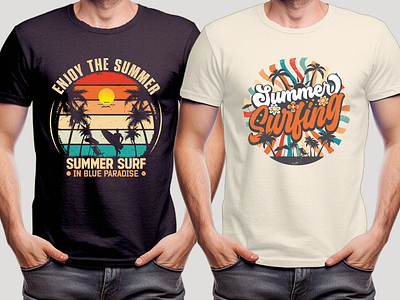 SUMMER T-SHIRT DESIGN apparel beach beachlife branding clothing design fashion florida graphic design hoodie illustration miamibeach nature ocean sea summer summertshirt sunset travel vacation