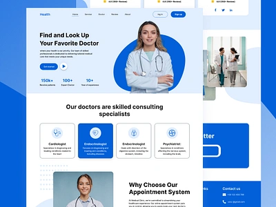 Medical Landing Page branding design graphic design landing page ui ux website website design