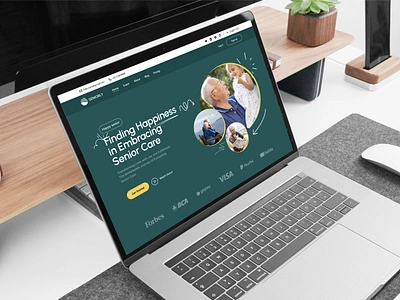 Seniority - Care Agency Landing Page agency care company corporate green home insurance nursing orphanage parent profile senior template ui website