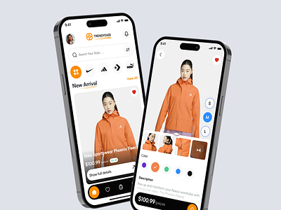 Trendyease - eCommerce App app cart detail ecommerce fashion home mobile onboarding online product screen shoes shop ui
