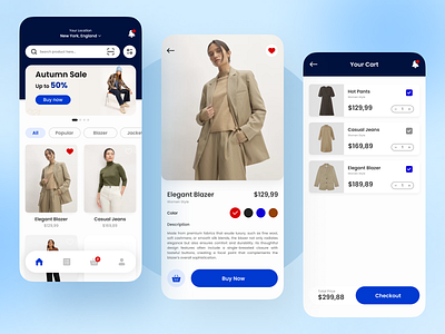 Fashion UI App - E-commerce [FREE] app clean ecommerce elegant fashion free minimal mobile mobile app modern product ui ui design ui kit ux