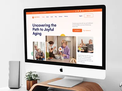 Destinyx - Care Agency Landing Page agency care company corporate insurance landing orange page profile saas senior template ui website