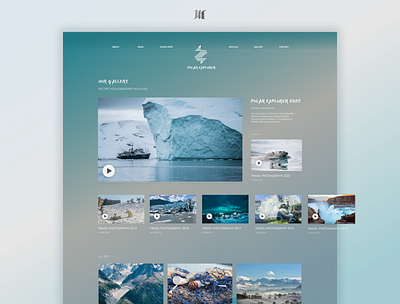 Polar Explorer - Landing page design design landing page ui ux web