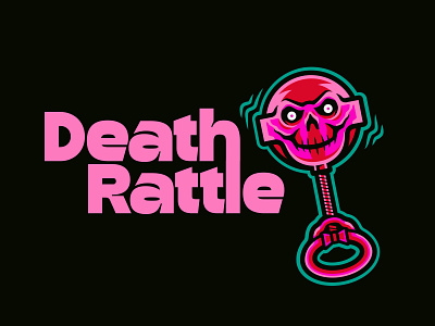 Death Rattle death design graphic design illustration illustrator logo pink rattle vector