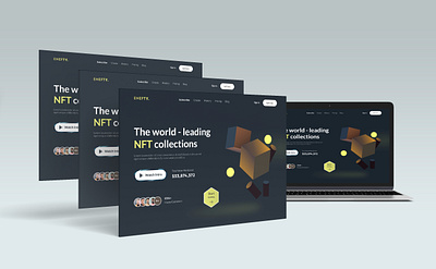 NFT Hero Section Design ai branding design graphic design hero section modern design nft saas landing page ui ux vector webdesign