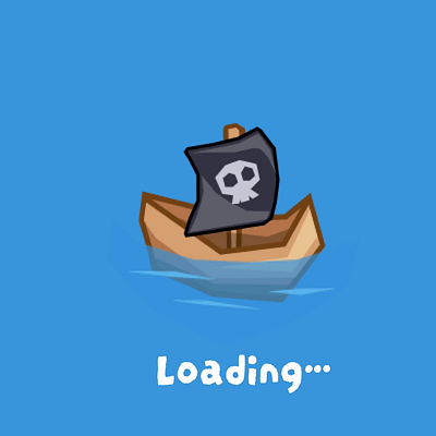Loading animation animation game illustration pirate ui vector